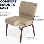 Beige 21" W Stacking Church Chair, 4-Pack, alternate view 4