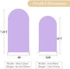 Beige and Purple Arch Backdrop Covers 7.2FT 6FT Party Wedding Arch Covers Stretchy Backdrop Set of 2 Baby Shower, alternate