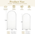 Beige and Sage Green Arch Backdrop Cover Set of 2-7.2 and 6ft Spandex Wedding Arch Covers Stretchy Backdrop for, alternate