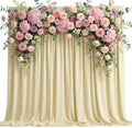 Beige Backdrop Curtain for Wedding Parties Backdrop Drapes 10x10FT in 10FTx10FT in Beige