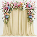 Beige Backdrop Curtain for Wedding Parties Backdrop Drapes 10x8FT in 10FTx8FT in Beige