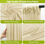 Beige Backdrop Curtain for Wedding Parties Backdrop Drapes 10x8FT in 10FTx8FT in Beige, alternate view 4