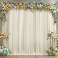 Beige Backdrop Curtain for Wedding Parties Wrinkle Free Ivory Photo Curtains Backdrop Drapes Fabric Decoration