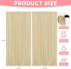 Beige Backdrop Curtains Drapes for Parties Wedding, 5x10FT 2 Panel in 5'(W) x 10'(H), 2 panels in Beige, alternate view 2