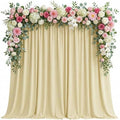 Beige Backdrop Curtains Drapes for Parties Wedding, 5x8FT 2 Panel in 5'(W) x 8'(H), 2 panels in Beige