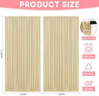 Beige Backdrop Curtains Drapes for Parties Wedding, 5x8FT 2 Panel in 5'(W) x 8'(H), 2 panels in Beige, alternate view 2