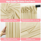 Beige Backdrop Curtains Drapes for Parties Wedding, 5x8FT 2 Panel in 5'(W) x 8'(H), 2 panels in Beige, alternate view 3