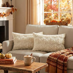 Beige Fall Pumpkin Throw Pillow Covers 12x20 Inch in 12x20 Inch, alternate view 2