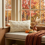 Beige Fall Pumpkin Throw Pillow Covers 12x20 Inch in 12x20 Inch, alternate view 3