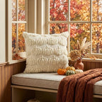 Beige Fall Pumpkin Throw Pillow Covers 18x18 Inch in 18x18 Inch, alternate view 3