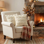 Beige Fall Pumpkin Throw Pillow Covers 18x18 Inch in 18x18 Inch, alternate view 4