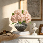 Beige Neutral Real Touch Hydrangea Artificial Flowers, Latex in Beige, alternate view 3
