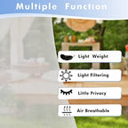 Beige Outdoor Sheer Curtains for Patio Waterproof 4 Pcs 54x95 Inch in 54x95 Inch in Beige, alternate view 2