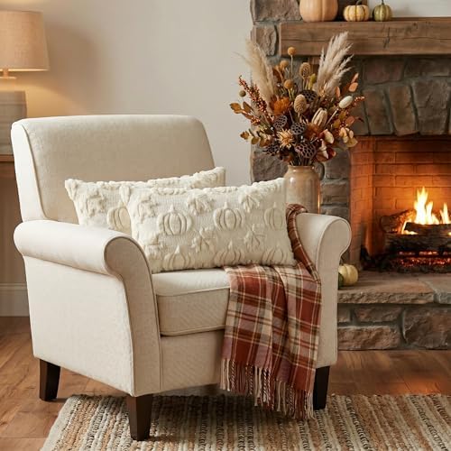 Beige Pumpkin Fall Throw Pillow Covers 12x20 Inch in 12x20 Inch, alternate view 4