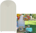 Beige Ripples Pattern Arch Backdrop Cover for Birthday Party Wedding Baby Shower Decorations Chiara Backdrops