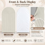 Beige Ripples Pattern Arch Backdrop Cover for Birthday Party Wedding Baby Shower Decorations Chiara Backdrops, alternate view
