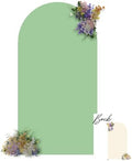 Beige Sage Green Arch Backdrop Cover 6.6FT Party Wedding Arch Covers Stretchy Backdrop Decorations Baby Shower