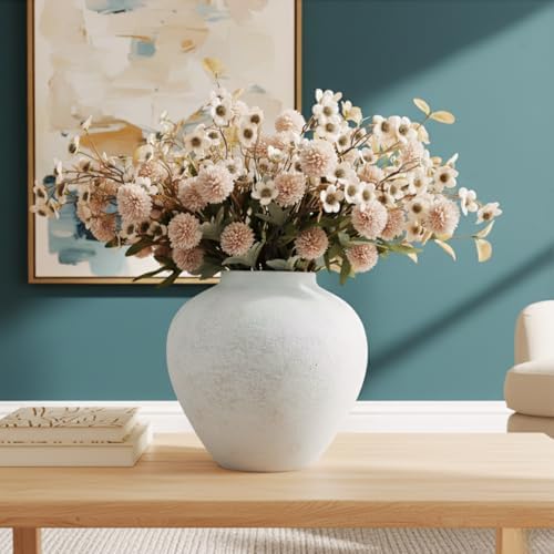 Beige Silk Flower Arrangements Decor, Large Floral Centerpieces For Tables in Beige Wax+kiku, alternate view 2