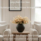 Beige Silk Flower Arrangements Decor, Large Floral Centerpieces For Tables in Beige Wax+kiku, alternate view 4