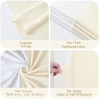 Beige & White Wedding Arch Cover, 6FT Arch Covers Stretchy Backdrop, Double Color Arch Backdrop Cover for Bridal, alternate