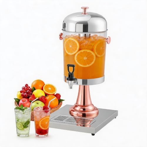 Beverage Dispenser, 2.2 Gallon with Ice Core Cold, Rose Gold