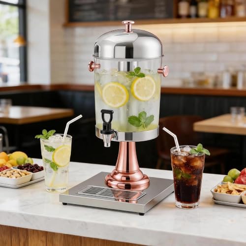 Beverage Dispenser, 2.2 Gallon with Ice Core Cold, Rose Gold, alternate view 2