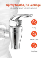 Beverage Dispenser, 2.64 Gallon Drink Dispenser for Parties, Plastic Juice Dispensers with Spigot Ice Chamber, alternate view