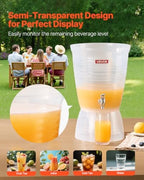 Beverage Dispenser, 2.64 Gallon Drink Dispenser for Parties, Plastic Juice Dispensers with Spigot Ice Chamber, alternate view