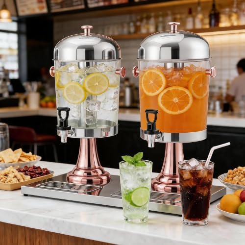 Beverage Dispenser, 4.4 Gallon with Ice Core Cold, Rose Gold, alternate view 2