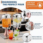 Beverage Dispenser, 4.4 Gallon with Ice Core Cold, Rose Gold, alternate view 3