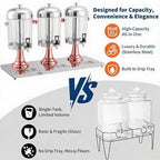 Beverage Dispenser, 6.6 Gallon with Ice Core Cold, Rose Gold, alternate view 6