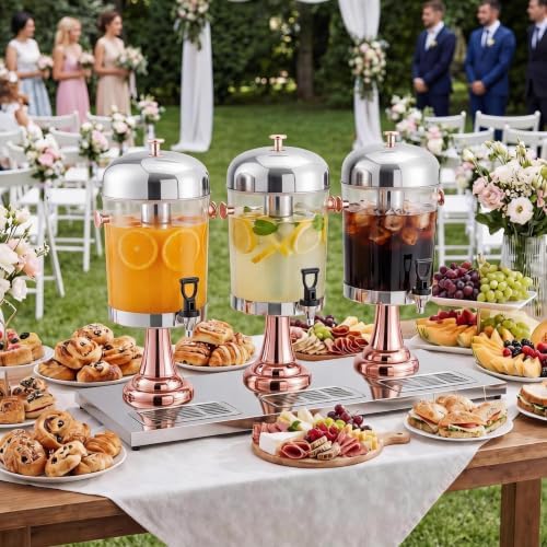 Beverage Dispenser, 6.6 Gallon with Ice Core Cold, Rose Gold, alternate view 7