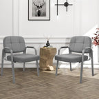 Big & Tall 500 lbs Waiting Room Guest Chair, Leather Office Reception Chair No Wheels with Padded Arms for, alternate view 2