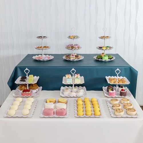 Biodegradable Cupcake Stand Holder, Dessert Table Display Set, Treat Table Candy Cake Desert Tiered Tray, 3 Tier, alternate