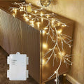 Birch Garland with Lights 6FT 48 LED Battery Operated, Lighted Twig Vine with Timer for Christmas Home Fireplace