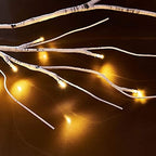 Birch Garland with Lights 6FT 48 LED Battery Operated, Lighted Twig Vine with Timer for Christmas Home Fireplace, alternate