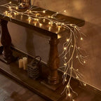 Birch Garland with Lights 6FT 48 LED Battery Operated, Lighted Twig Vine with Timer for Christmas Home Fireplace, alternate