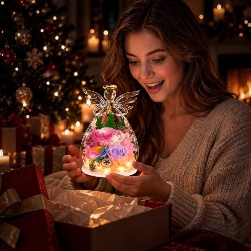 Birthday Gifts for Women Mom, Preserved Flowers for Delivery Prime | Christmas Rose Gifts for Women, Real Roses, alternate