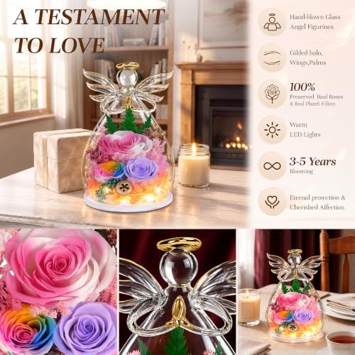 Birthday Gifts for Women Mom, Preserved Flowers for Delivery Prime | Christmas Rose Gifts for Women, Real Roses, alternate
