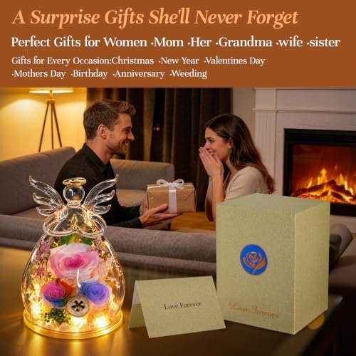 Birthday Gifts for Women Mom, Preserved Flowers for Delivery Prime | Christmas Rose Gifts for Women, Real Roses, alternate