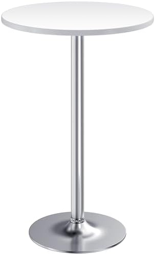 Bistro Pub Table Round Bar Height Cocktail Table for Home Bar, Round Bar Tables for Party, Dining Room, Living