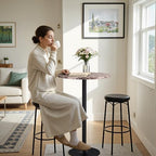 Bistro Pub Table Round Bar Height Cocktail Table for Home Bar, Round Bar Tables for Party, Dining Room, Living, alternate