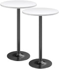 Bistro Pub Table Round Bar Height Cocktail Table for Home Bar, Round Bar Tables for Party, Dining Room, Living
