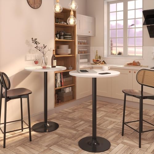 Bistro Pub Table Round Bar Height Cocktail Table for Home Bar, Round Bar Tables for Party, Dining Room, Living, alternate