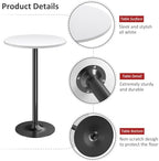 Bistro Pub Table Round Bar Height Cocktail Table for Home Bar, Round Bar Tables for Party, Dining Room, Living, alternate