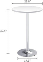 Bistro Pub Table Round Bar Height Cocktail Table for Home Bar, Round Bar Tables for Party, Dining Room, Living, alternate