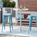 Bistro Pub Table Round Bar Height Cocktail Table for Home Bar, Round Bar Tables for Party, Dining Room, Living, alternate