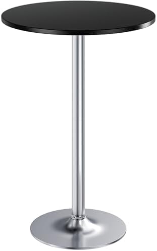 Bistro Pub Table Round Bar Height Cocktail Table for Home Bar, Round Bar Tables for Party, Dining Room, Living
