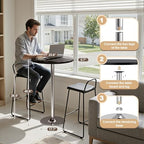 Bistro Pub Table Round Bar Height Cocktail Table for Home Bar, Round Bar Tables for Party, Dining Room, Living, alternate