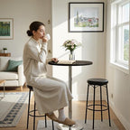 Bistro Pub Table Round Bar Height Cocktail Table for Home Bar, Round Bar Tables for Party, Dining Room, Living, alternate